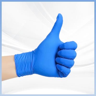 China Hygienic Synthetic Nitrile Gloves 100pcs/ Box Heavy Duty Nitrile Gloves for sale