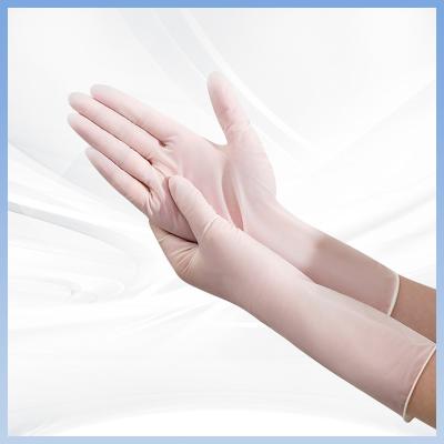 China White Lab Safety Gloves Disposable Synthetic Nitrile Safety Gloves Breathable for sale