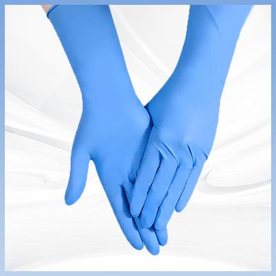中国 柔らかく青く総合的なニトリルの手袋は自由な保護粉を渡す 販売のため