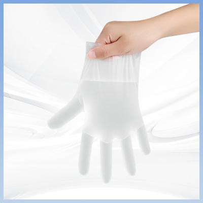 中国 セリウム使い捨て可能な透明で使い捨て可能なTPEの手袋の食糧安全な手袋 販売のため