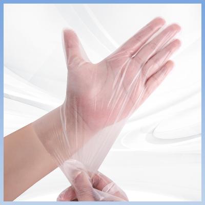 China CE Transparent Cast Polyethylene Gloves 0.025mm-0.08mm CPE Hand Protection Gloves for sale