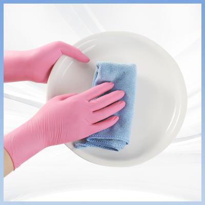 China Nitrile Gloves Price 9 Inches Pink Disposable Nitrile Gloves Powder FreeFor Single Use 100pcs / Box for sale