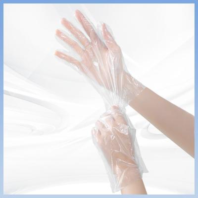 China 0.025mm Thickness Clear Plastic Gloves For Food Handling Disposable Polythene Gloves for sale