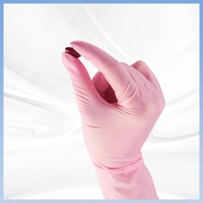 Chine Des gants jetables en nitrile synthétique rose, respectueux de l'environnement et hygiéniques, répondent aux besoins de diverses industries à vendre
