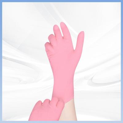 中国 食品を安全かつ簡単に扱うための使い捨てのPVC手袋 ピンク色のPVC手袋 販売のため