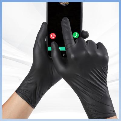 China Antistatic Disposable PVC Gloves Hygienic Hairdressing Black Color for sale