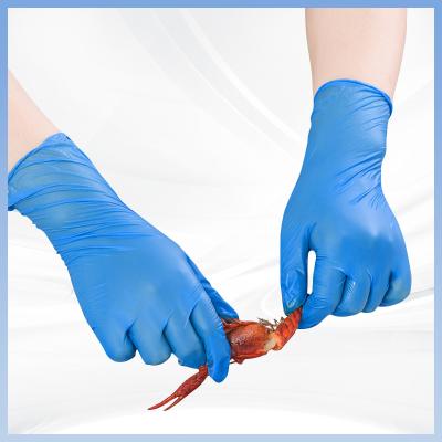 Китай Одноразовые перчатки из ПВХ для безопасного и гигиенического обслуживания бассейна Синие перчатки из ПВХ продается