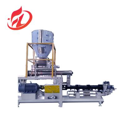 China PLC Controlled Fish Pet Food Making Machine Feed Hammer Mill Twin Screw Bulking Machine for sale