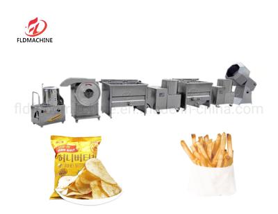 China Snack Potato French Fries Making Machine Frozen Finger Potato Chips Product Line for sale