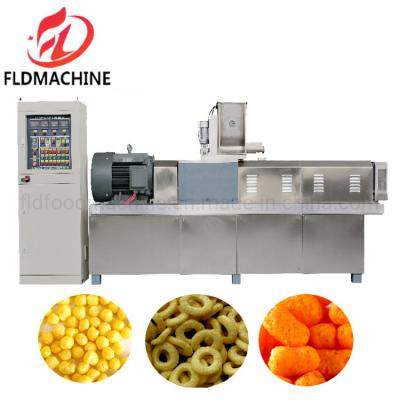China Twin Screw Extruded Corn Puff Chocolate Filling Snack Food Making Machine Core Filling Puff Snacks Bar Processing Equipment Line for sale