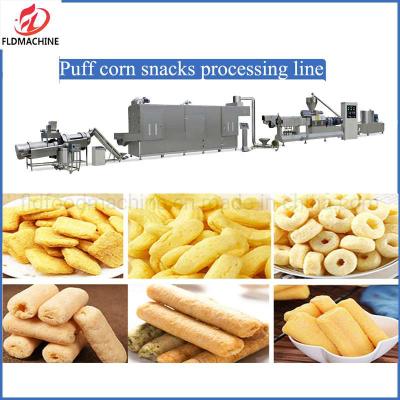 China 200-250 Kg/H Puff Snack Machine Puff Snack Extruding Line with CE Certification for sale