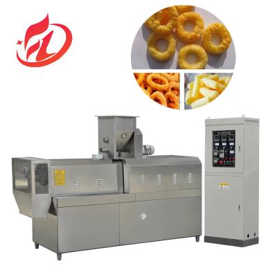 China High Capacity Twin Screw Extruder Puffed Corn Chips Snacks Food Making Puff Machine Line 2.5*1.0*2.0 for sale