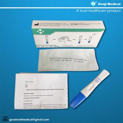 China One Step Antigen Rapid Test Kit Colloidal Gold Type For COVID 19 for sale