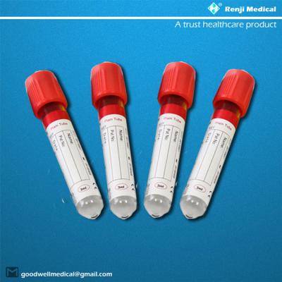 China Renji Disposable Vacuum Blood Collection Tube , Red Gel Separator Blood Tubes for sale