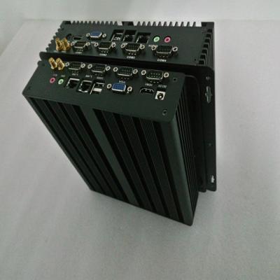 China aluminium hoes MINI PC box Intel J1900 Quad Core 2.0 GHz barebone 7 COM 2 Lan Fanless Barebone IPC HTPC POS Computer Te koop
