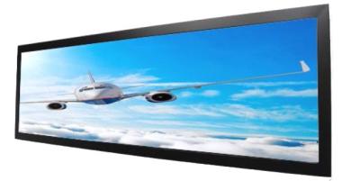 China High Resolution Stretched Bar LCD Monitor , Stretched LCD Display Black Shell for sale