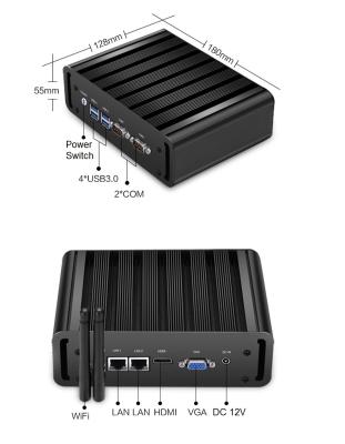 Chine PC incorporé Fanless de boîte, ordinateur incorporé industriel avec 2 fentes de PCI/PCIe à vendre