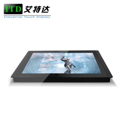 China High Resolution Panel Mount Touch Screen Monitor Flat Front Input VGA USB A Type FCC CE RoHS for sale