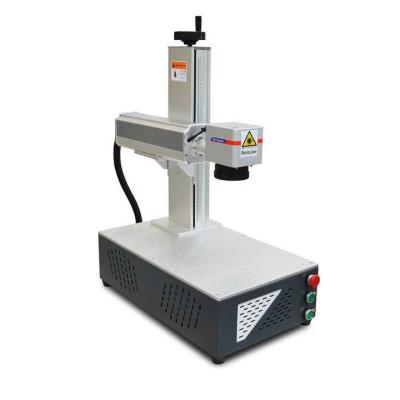 China Rotary Fiber Laser Marking Machine 50w Portable Desktop Laser Marker for sale