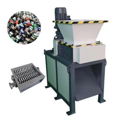 China Plastic And Metal Shredder Machine Automatische Mini Small Can Crusher Machine Te koop