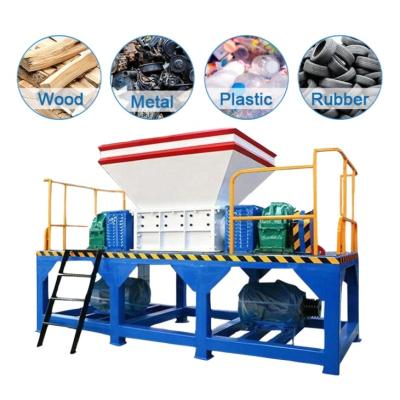 China Industrial Waste Tire Shredder Double Shaft Rubber Recycling Shredder for sale