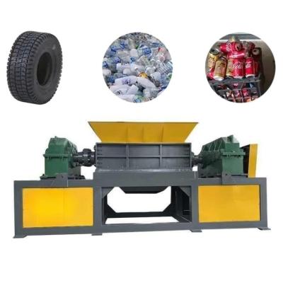 China Máquina de trituração de sucata de plástico de eixo duplo para pneus de motocicletas à venda