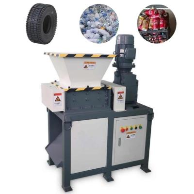 China Double Shaft Industrial Rubber Shredder Small Pallet Scrap Tire Recycling Shredder for sale