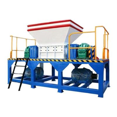 China 60-80rpm Waste Truck Tire Shredder Two Shaft Rubber Recycling Shredder Machine for sale