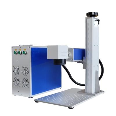 China Juwelen Plastic Metal Fiber Laser Marking Machine 30W Mini Draagbare Desktop Laser Marker Te koop