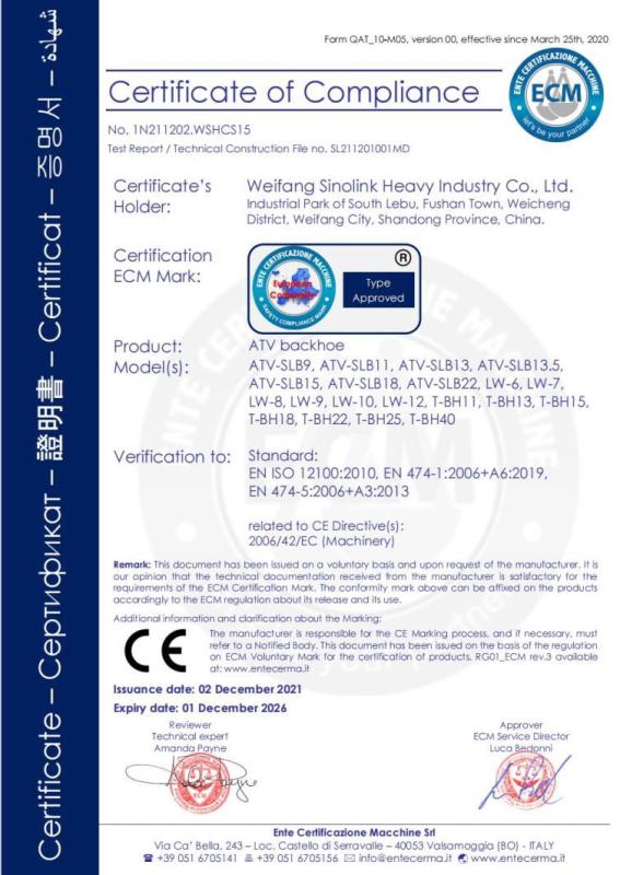 CE - Weifang Sinolink Heavy Industry Co., Ltd.
