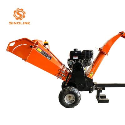 China 5 Inch Garden Mini Wood Chipper Machine Shredder 15HP Gasoline Engine ATV for sale