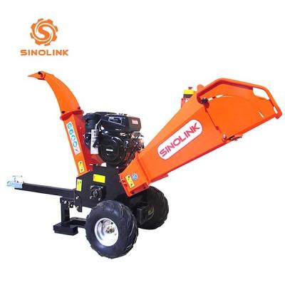 China 15hp Gas Powered Wood Chipper Shredder Twin Blade 120mm Cut Tree Cutting for sale
