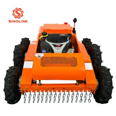 China Remote Control Gasoline Lawn Mower And Robot Lawn Mower For Agriculture Rotary Flail Blade for sale