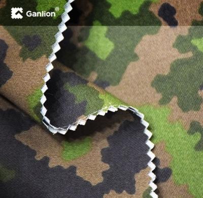 China IRR C6 WR OR Finnish Anti Infrared Fabric Satin 4/1 camouflage Clothing Material for sale