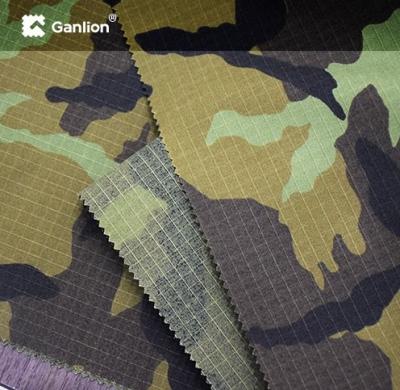 China IRR WR  Jungle camouflage Camouflage Cotton Nylon Spandex Fabric Ripstop 3*3 for sale