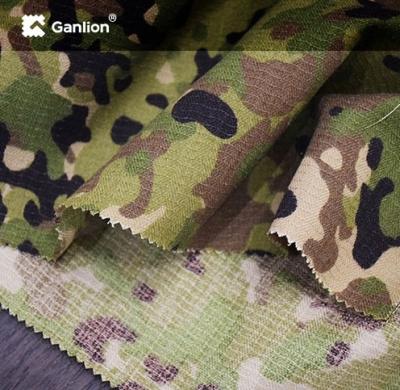 China IRR WR Aramid Viscose camouflage ACU Waterproof Camo Fabric Ripstop for sale