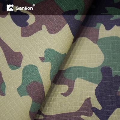 China Polyester Cotton Antibacteria AntiUV Jungle Camouflage Outdoor Fabric Ripstop Material for sale