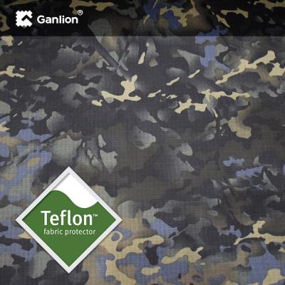 China Ribstop Teflon Black Camouflage Nylon Cotton Fabric For Anti Terrorist Uniforms for sale