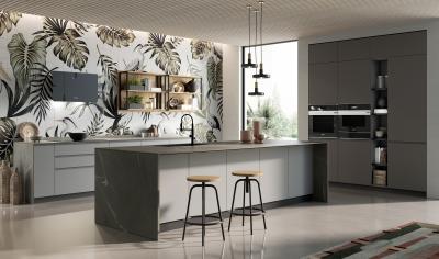 China Armário de cozinha moderno EGGER Mobiliário de cozinha customizado Design de casa inteira à venda