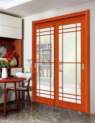 China Customized Sliding Open Door Solid Wood Glass Sliding Door Classic Interior Doors for sale