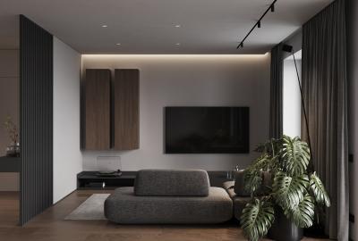 China Design de sala de estar minimalista personalizado com armário de armazenamento de madeira à venda