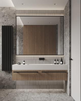 China Customized Bathroom Cabinet with Tall Wardrobe Whole House Design for sale