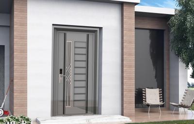 China Porta de aço resistente a incêndio moderna porta interior minimalista aberta à venda
