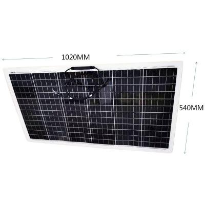 中国 柔軟な太陽光パネル 100ワット モノ結晶 18V 柔軟な太陽光充電パネル 販売のため