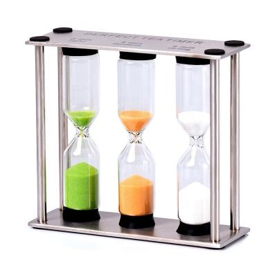 China Tea Sand Timer Hourglass Luxury Style Classic 3 In 1 Sand Timer Clock for sale