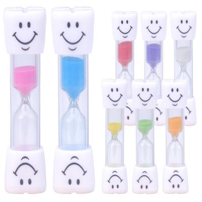 China Plastic Three Minute Sand Timer Hourglass Toothbrush Timer Traditional Design for sale