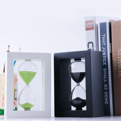 China Wholesale  Wooden Frame Sand Timer Tea Hourglass For  Decorations for sale