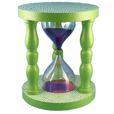 China Contador de tiempo casero de la arena del Time Out de la decoración taburete de madera del reloj de arena de 60 minutos en venta