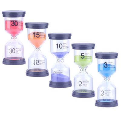 China Modern Small Sand Clock Hourglass 1 3 5 Minute Hourglass Timer Free Sample for sale