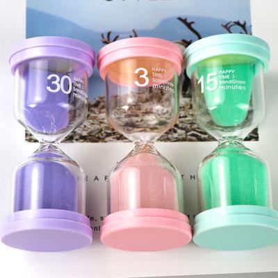 China Decoration Small Hourglass Shower Timer Green Blue Purpel Pink Color for sale